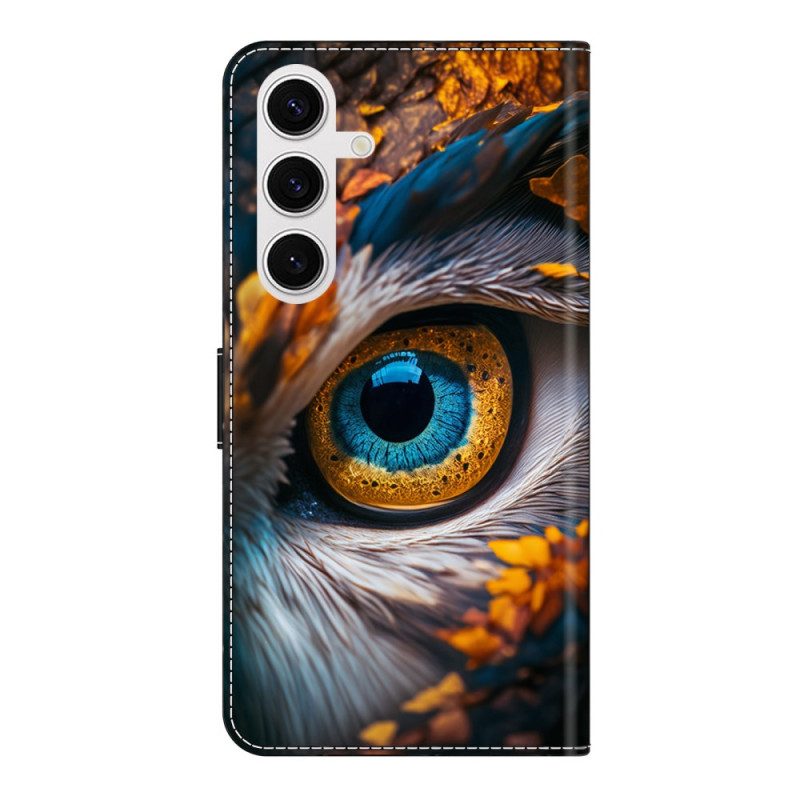 Lederhüllen Samsung Galaxy S26 Plus Blaues Augenmuster