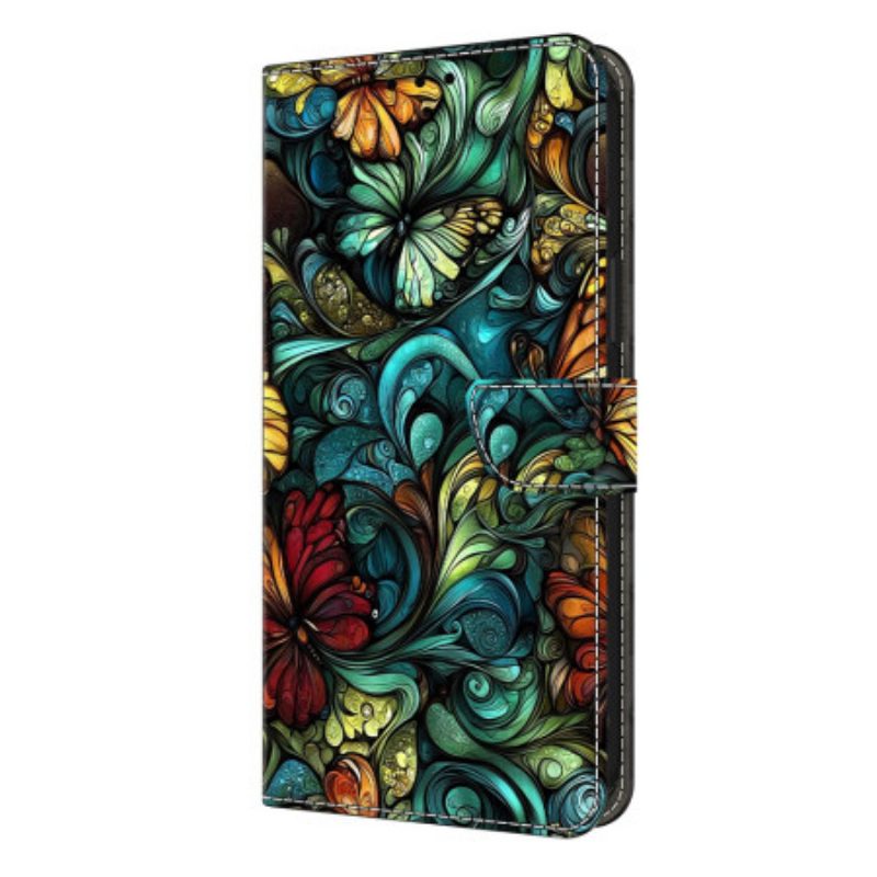Lederhüllen Samsung Galaxy S26 Plus Handyhülle Aquarellblumen Und -pflanzen