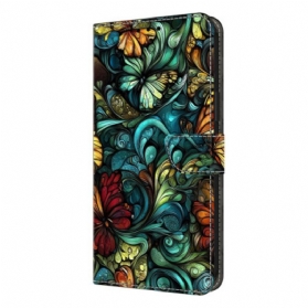 Lederhüllen Samsung Galaxy S26 Plus Handyhülle Aquarellblumen Und -pflanzen
