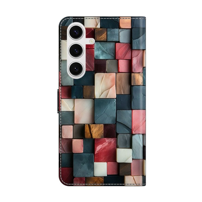 Lederhüllen Samsung Galaxy S26 Plus Handyhülle Farbige Ziegel