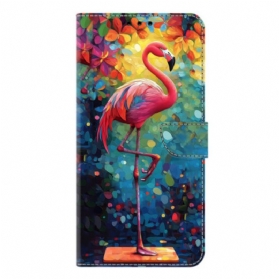 Lederhüllen Samsung Galaxy S26 Plus Handyhülle Flamingo-kunst