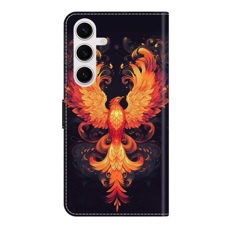 Lederhüllen Samsung Galaxy S26 Plus Handyhülle Flammenvogel