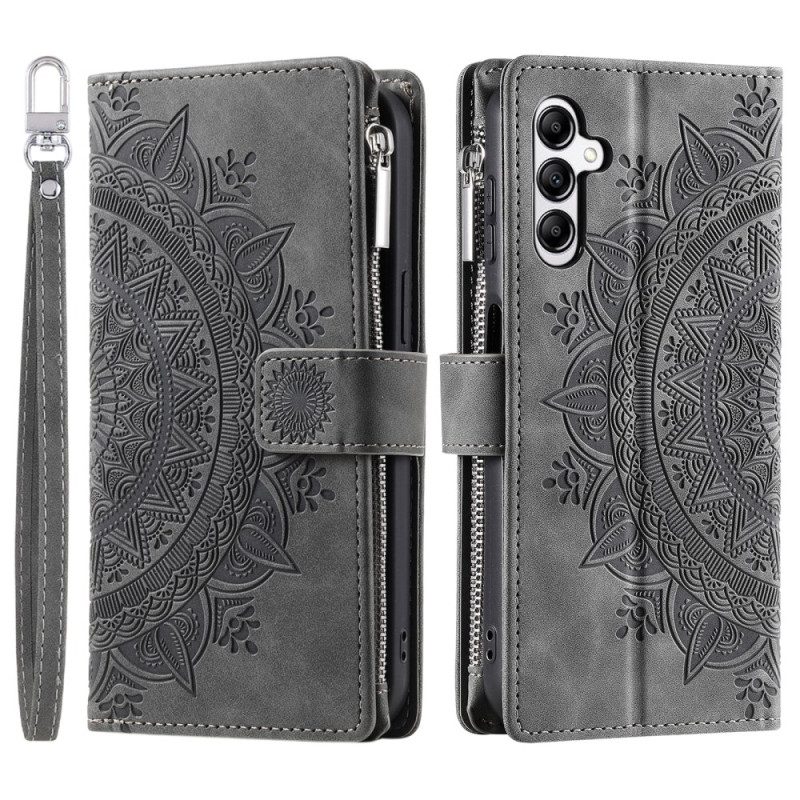 Lederhüllen Samsung Galaxy S26 Plus Handyhülle Geldbörse Mit Mandala-wildleder-effekt