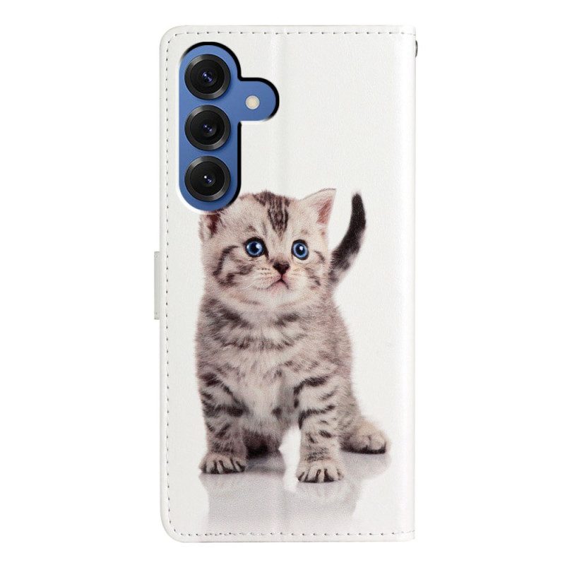 Lederhüllen Samsung Galaxy S26 Plus Handyhülle Niedliche Katze