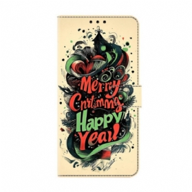 Lederhüllen Samsung Galaxy S26 Plus Handyhülle Weihnachtliches Graffiti