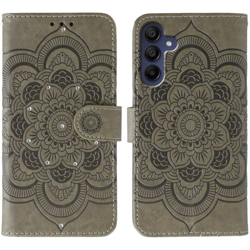 Lederhüllen Samsung Galaxy S26 Plus Mandala Und Strasssteine