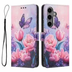 Samsung Galaxy S26 Plus Schmetterling Und Rosa Blumen