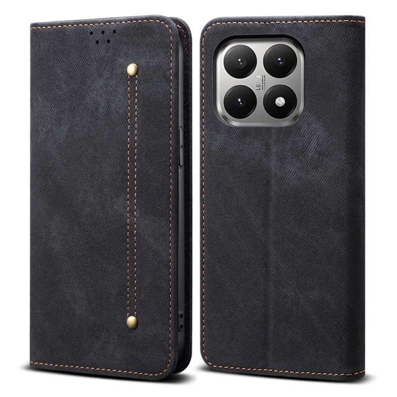 Flip Case Für Xiaomi 15t Denim-stoff