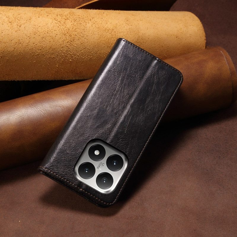 Flip Case Für Xiaomi 15t Gewachstes Kunstleder