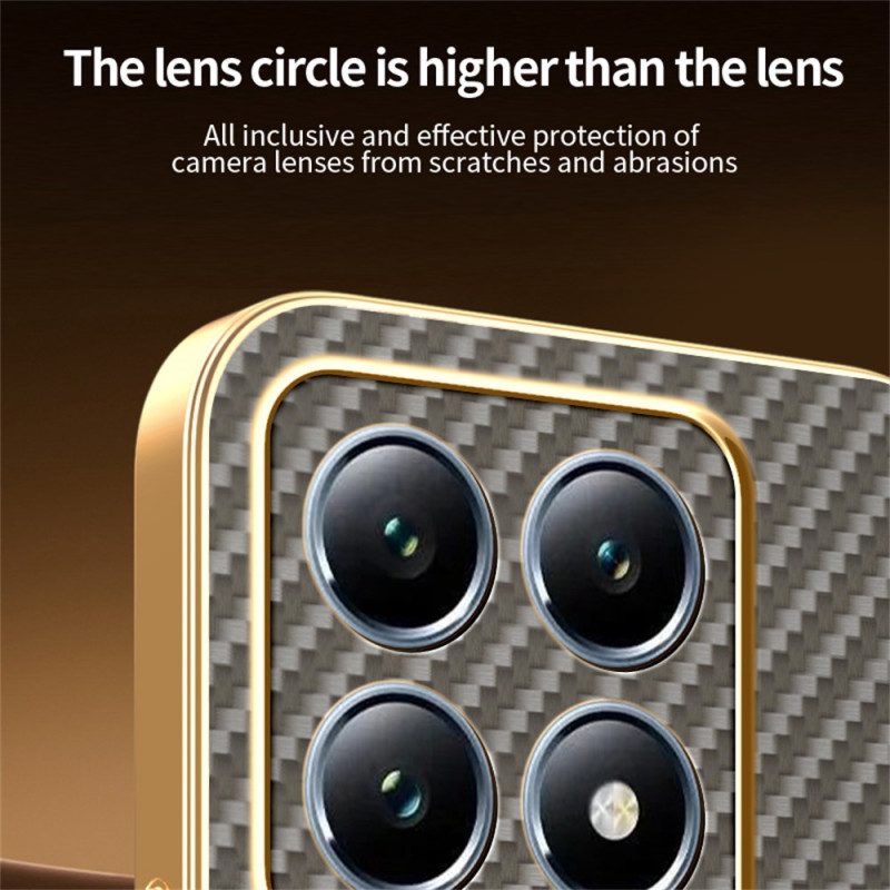 Hülle Xiaomi 15t Carbonfaser-textur