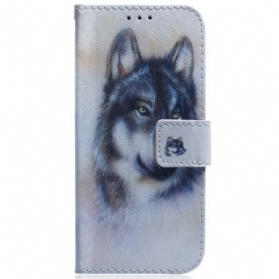Lederhüllen Für Xiaomi 15t Aquarellwolf