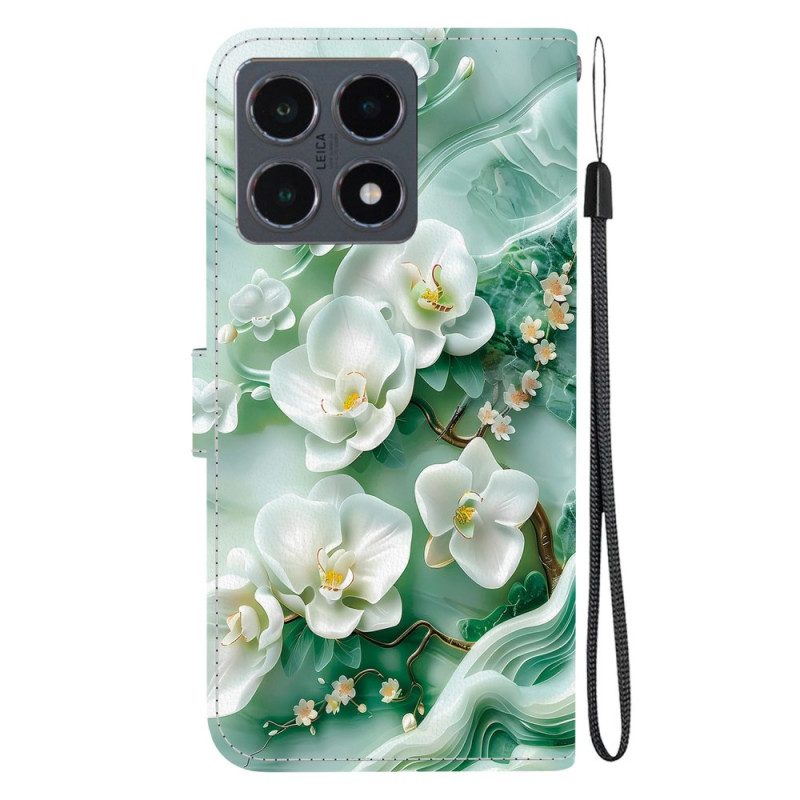 Lederhüllen Für Xiaomi 15t Jade-blumen