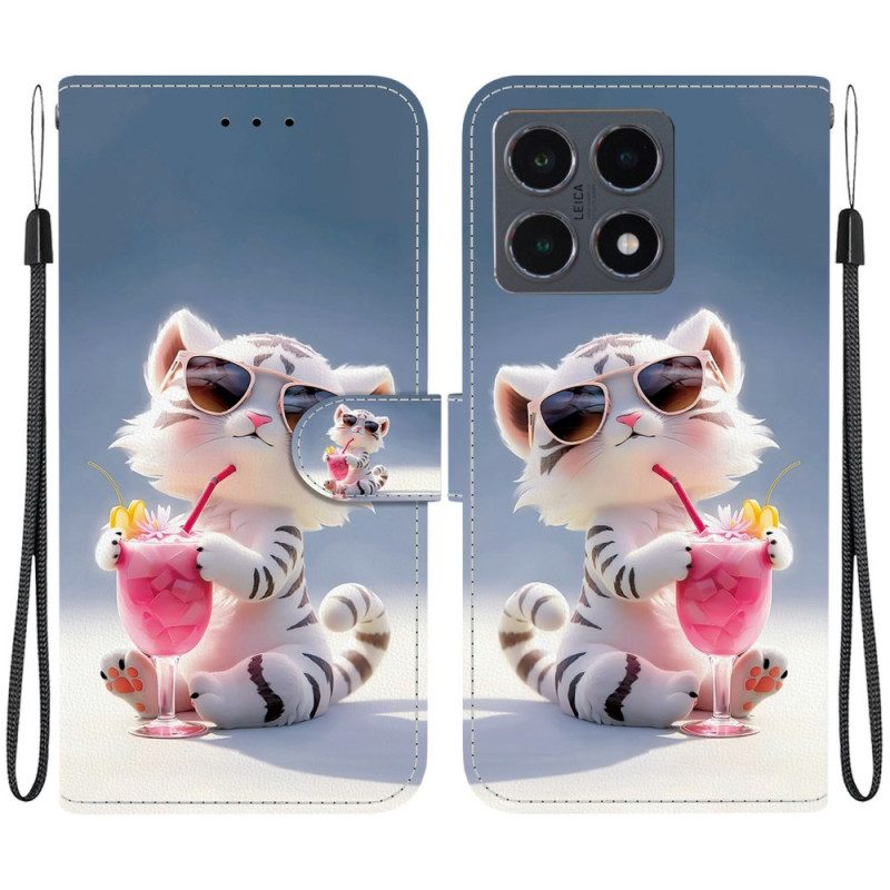 Lederhüllen Für Xiaomi 15t Kleiner Tiger