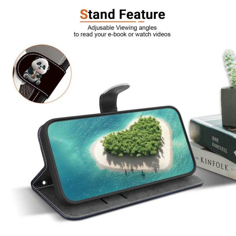 Lederhüllen Für Xiaomi 15t Panda-muster