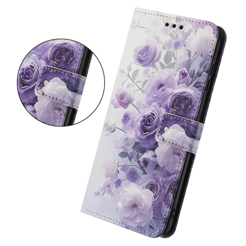 Lederhüllen Für Xiaomi 15t Rosen Und Veilchen