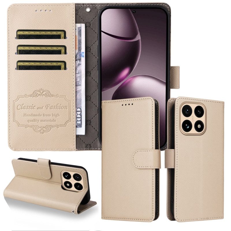 Lederhüllen Für Xiaomi 15t Strukturiertes Kunstleder