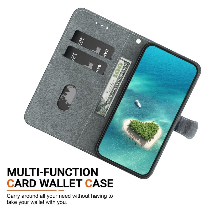 Lederhüllen Xiaomi 15t Handyhülle Blaue Und Weiße Gänseblümchen