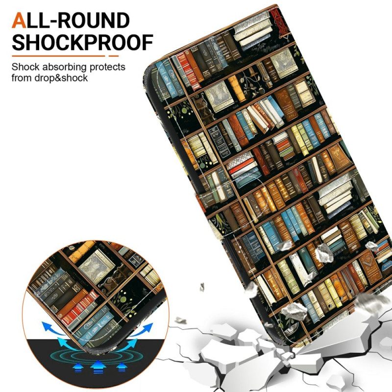 Lederhüllen Xiaomi 15t Handyhülle Bücherregal