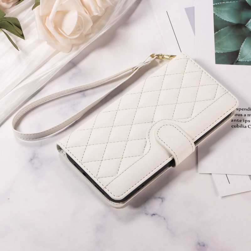 Lederhüllen Xiaomi 15t Handyhülle Gesteppt Mit Riemen Und Schulterriemen