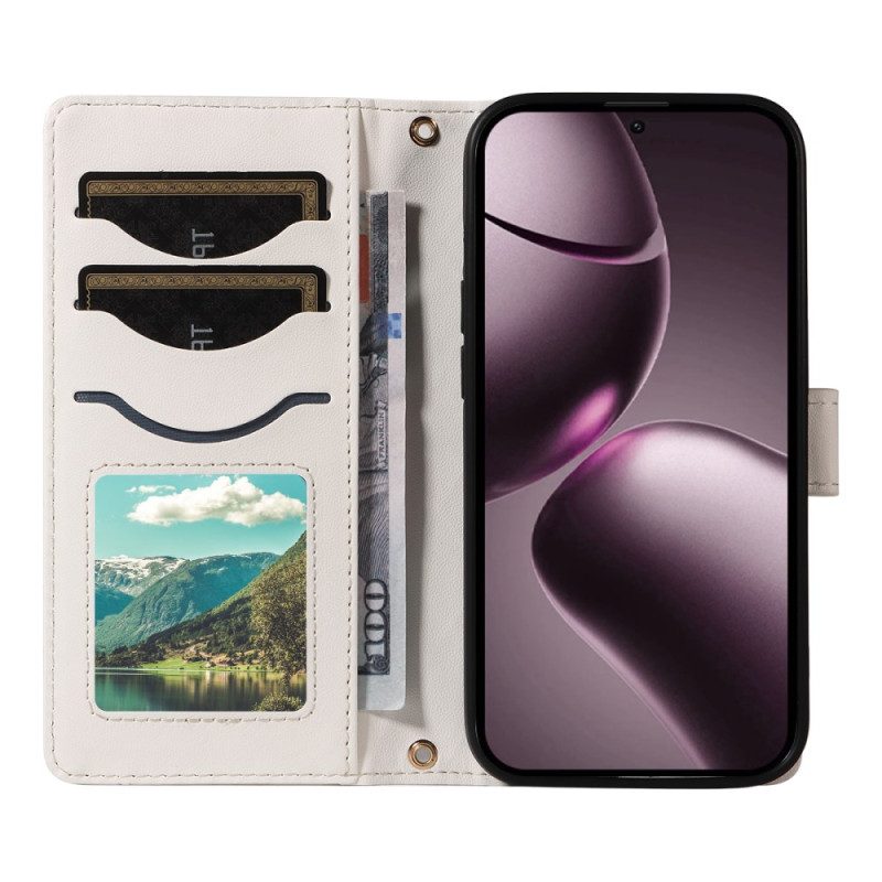 Lederhüllen Xiaomi 15t Handyhülle Gesteppt Mit Riemen Und Schulterriemen