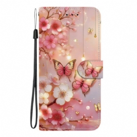 Lederhüllen Xiaomi 15t Handyhülle Laternen-schmetterlinge