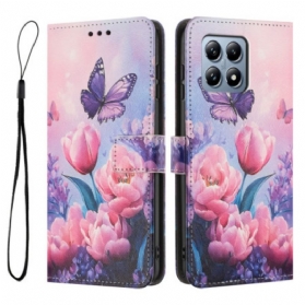 Lederhüllen Xiaomi 15t Rosa Tulpen