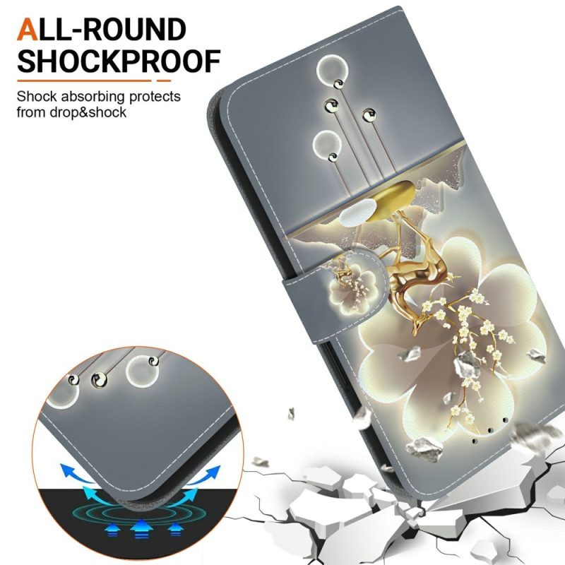 Lederhüllen Xiaomi 15t Sikahirsch-muster