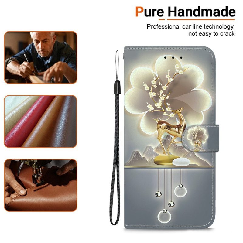 Lederhüllen Xiaomi 15t Sikahirsch-muster