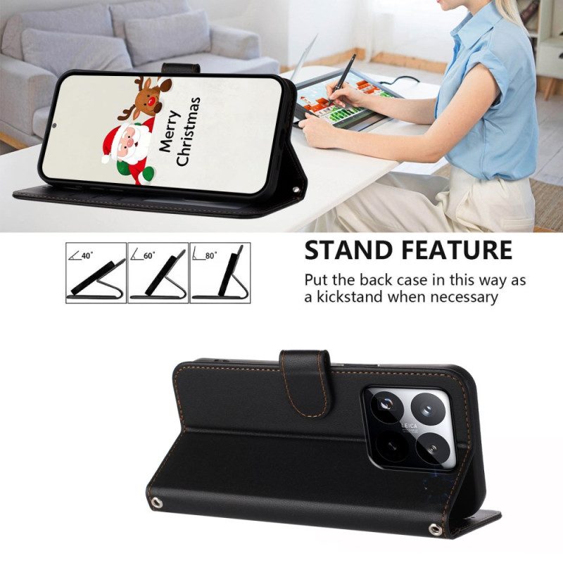 Lederhüllen Xiaomi 15t Uni Mit Riemen