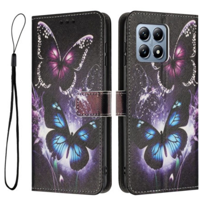 Lederhüllen Xiaomi 15t Zwei Schmetterlinge