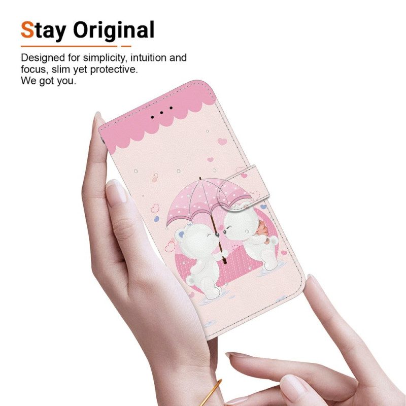 Lederhüllen Xiaomi 15t Zwei Teddybären