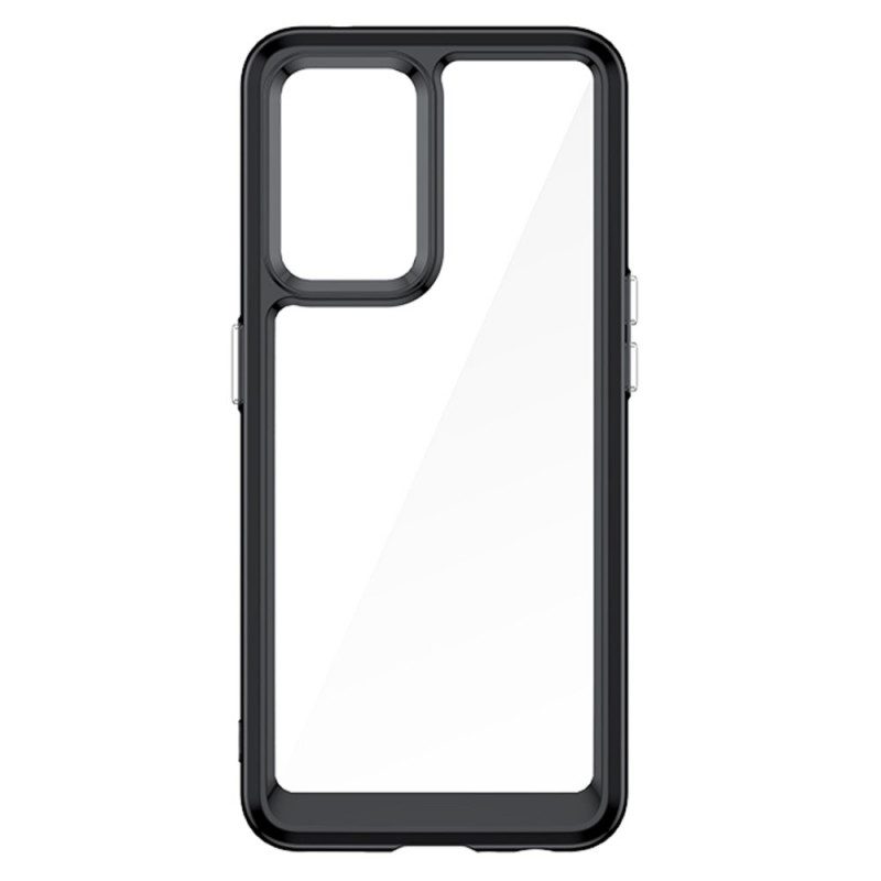 Hülle Für Oppo Find X5 Lite Hybride Transparente Farbige Kanten