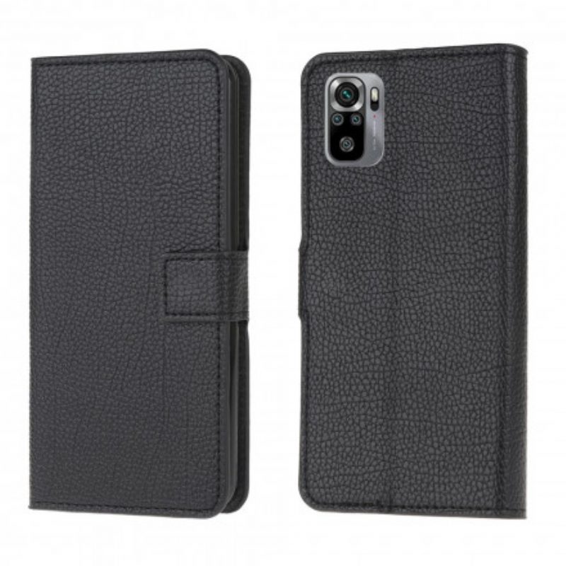 Lederhüllen Für Xiaomi Redmi Note 10 / 10S Ledereffekt Mit Litschi-narbung