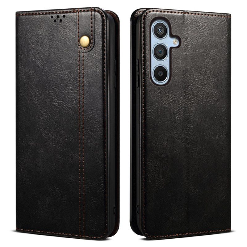 Flip Case Für Samsung Galaxy S25 Fe Gewachstes Kunstleder