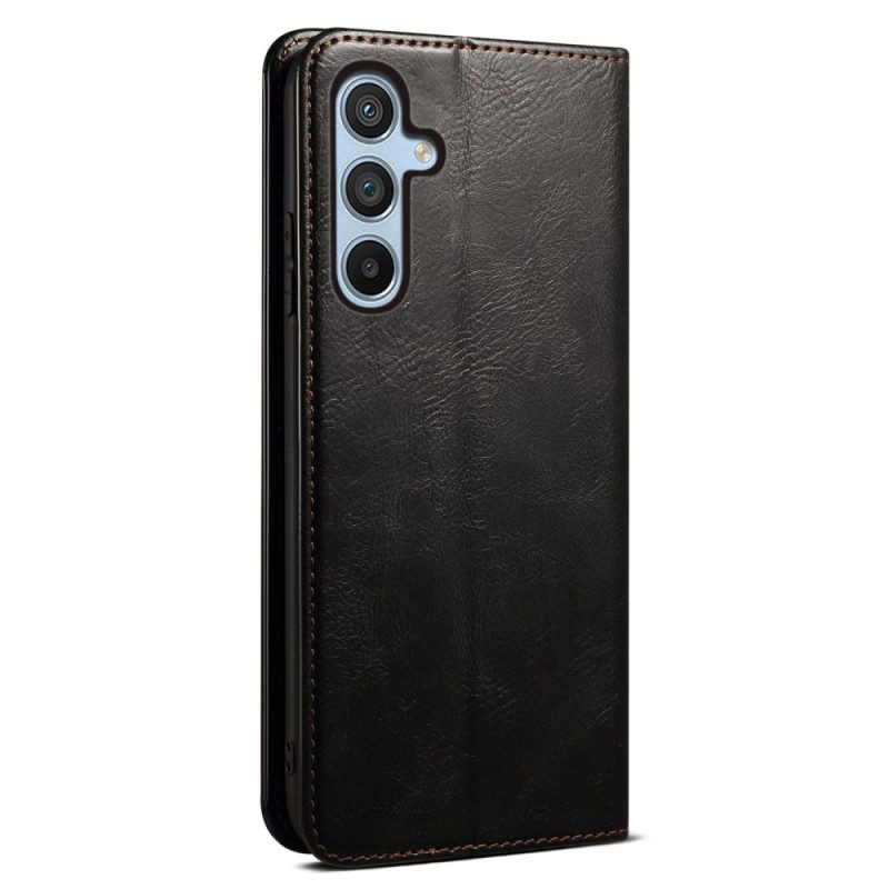Flip Case Für Samsung Galaxy S25 Fe Gewachstes Kunstleder