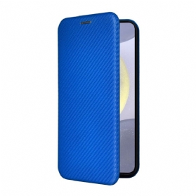 Flip Case Für Samsung Galaxy S25 Fe Kohlefaser