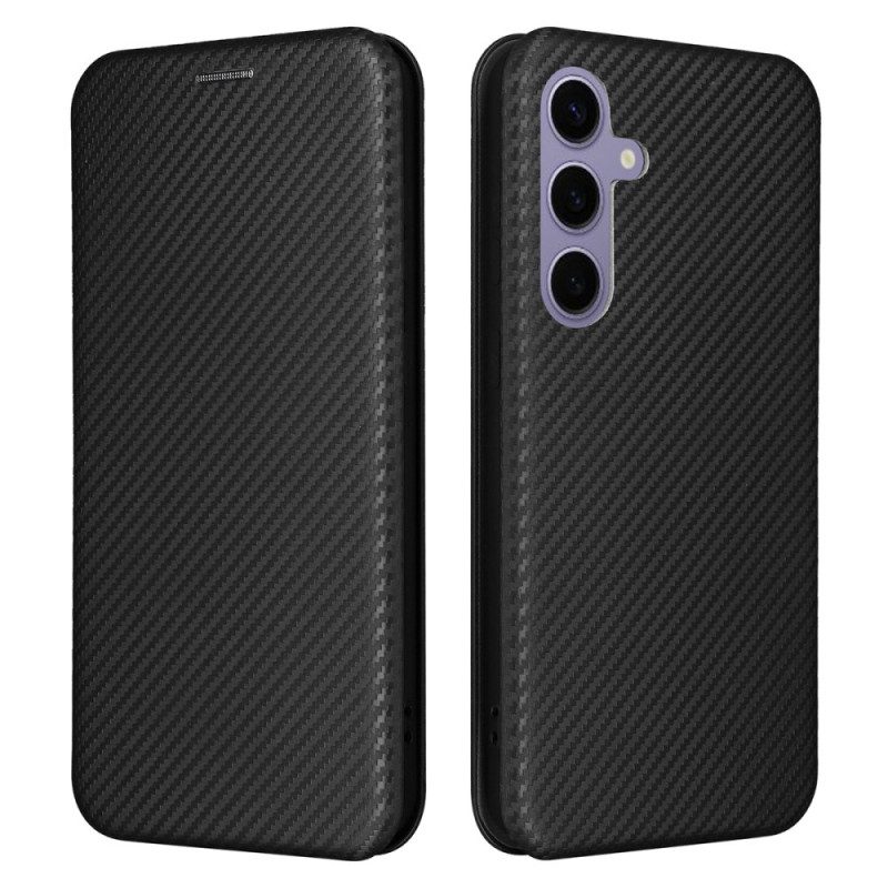 Flip Case Für Samsung Galaxy S25 Fe Kohlefaser