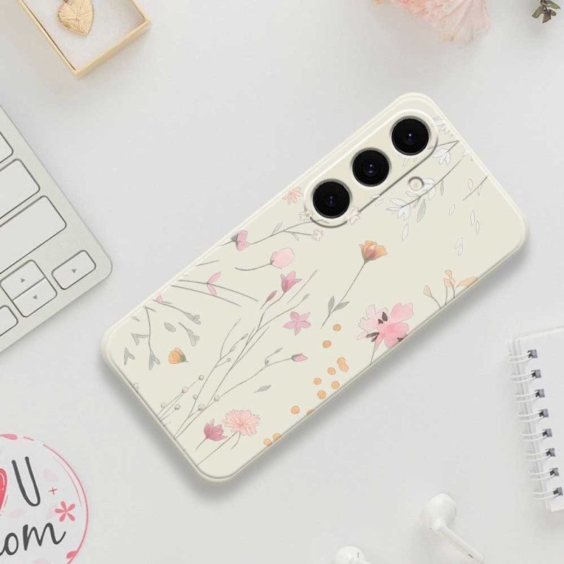 Hülle Für Samsung Galaxy S25 Fe Silikon Mit Bunten Blumen