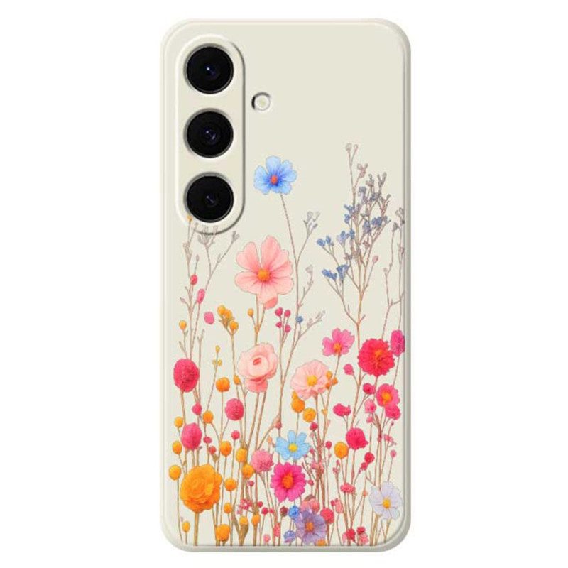 Hülle Für Samsung Galaxy S25 Fe Silikon Mit Wildblumenmuster