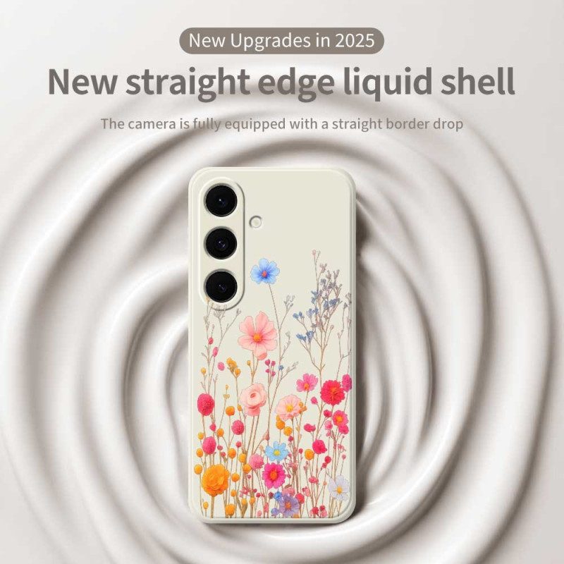 Hülle Für Samsung Galaxy S25 Fe Silikon Mit Wildblumenmuster