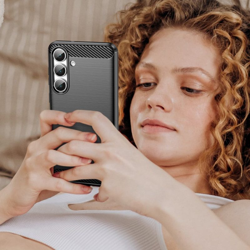Hülle Samsung Galaxy S25 Fe Gebürstete Kohlefaser