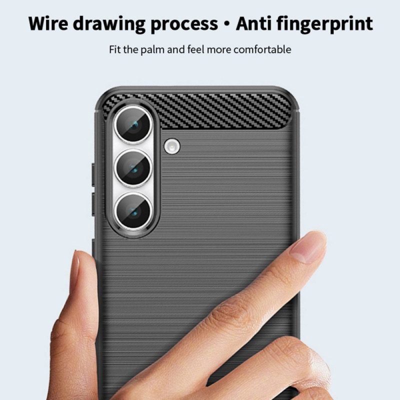 Hülle Samsung Galaxy S25 Fe Gebürstete Kohlefaser