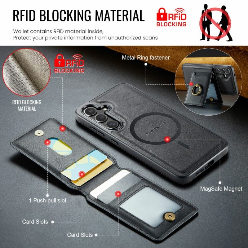 Hülle Samsung Galaxy S25 Fe Handyhülle Abnehmbarer Magnetischer Kartenhalter