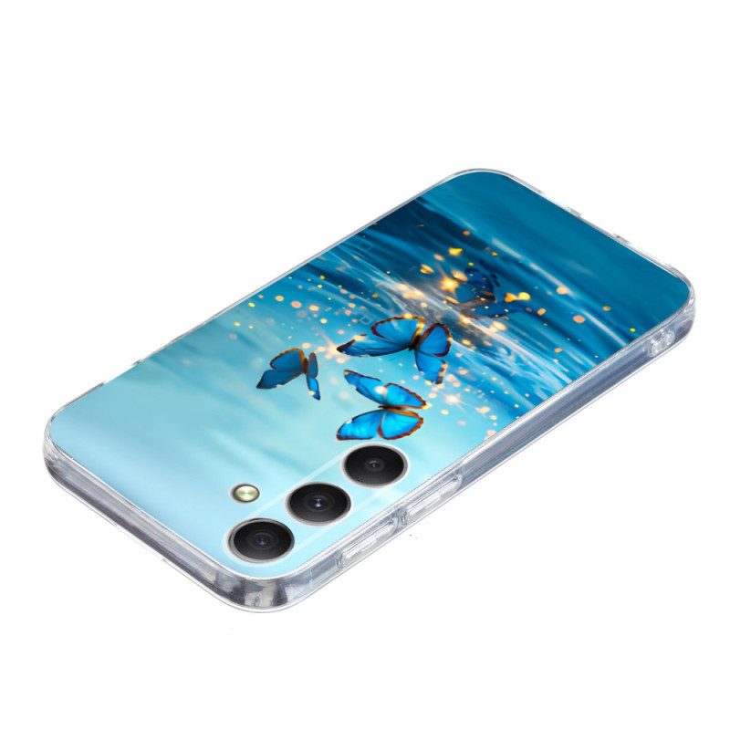Hülle Samsung Galaxy S25 Fe Handyhülle Blaue Schmetterlinge