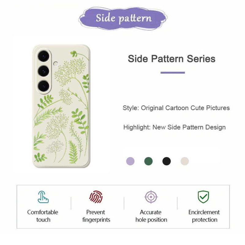 Hülle Samsung Galaxy S25 Fe Handyhülle Silikon Mit Blattmuster