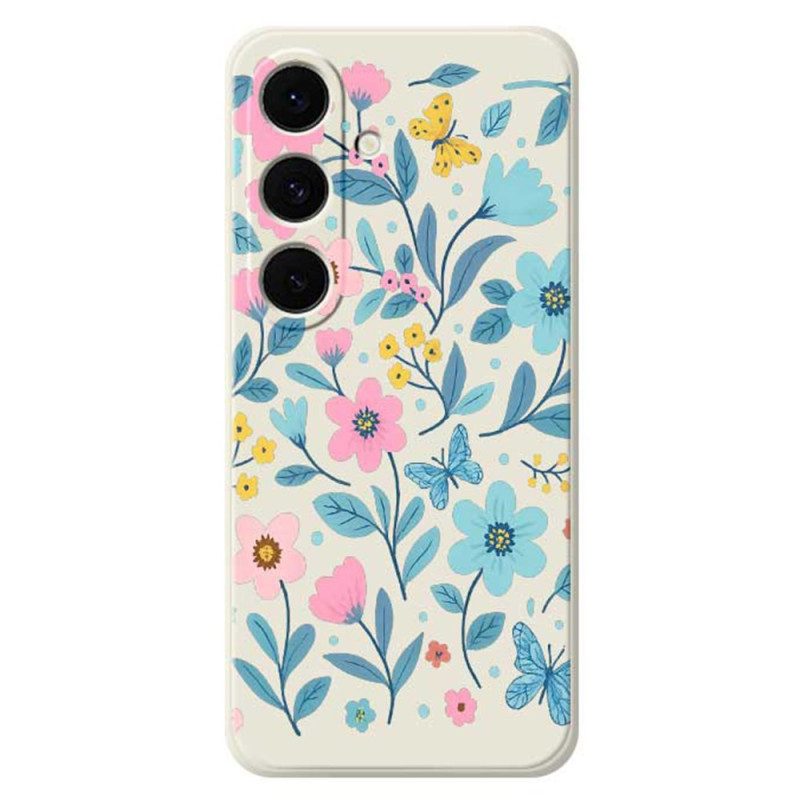Hülle Samsung Galaxy S25 Fe Handyhülle Silikon Mit Blumenmuster