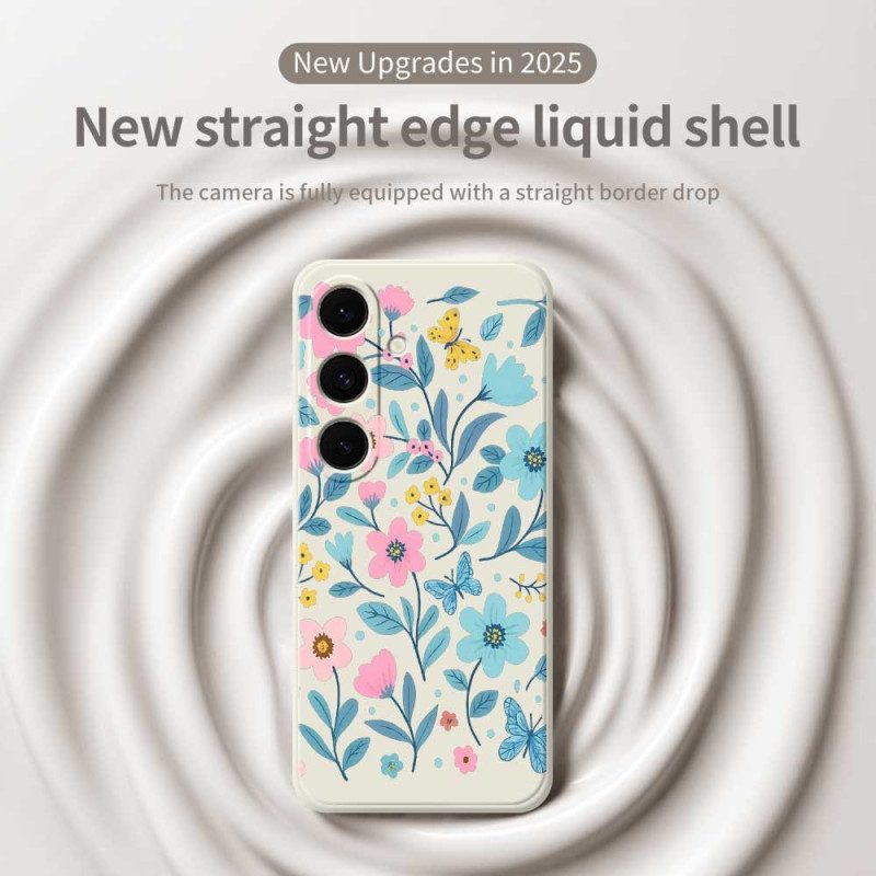 Hülle Samsung Galaxy S25 Fe Handyhülle Silikon Mit Blumenmuster