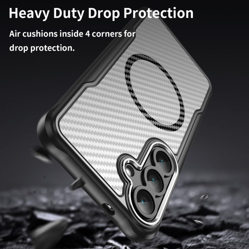 Hülle Samsung Galaxy S25 Fe Kompatibel Mit Magsafe Carbonfaser-textur