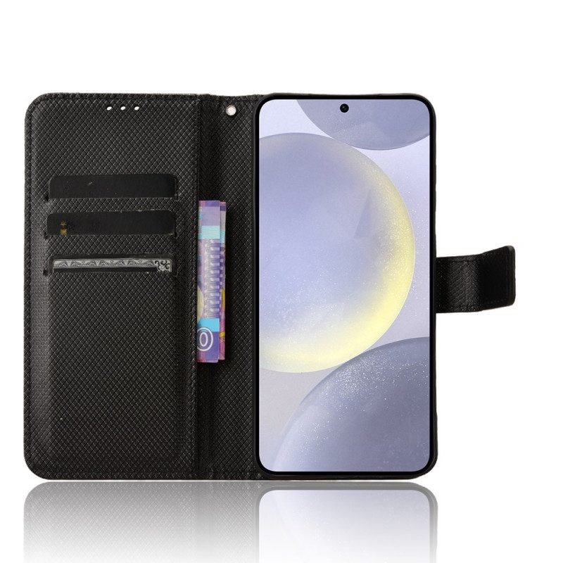 Lederhüllen Für Samsung Galaxy S25 Fe Diamantstruktur