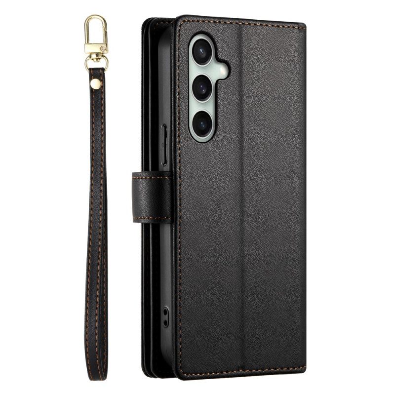 Lederhüllen Für Samsung Galaxy S25 Fe Geldbörse Mit Riemen